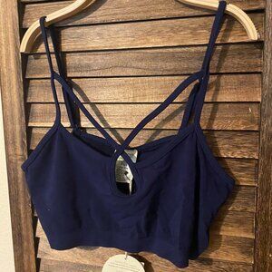 Bamboo Seamless Bandeau OS - Navy